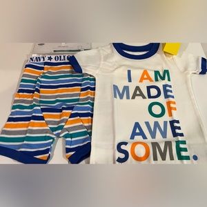 NWT I am made of awesome fitted pajama set shorts & short sleeve 2T cotton